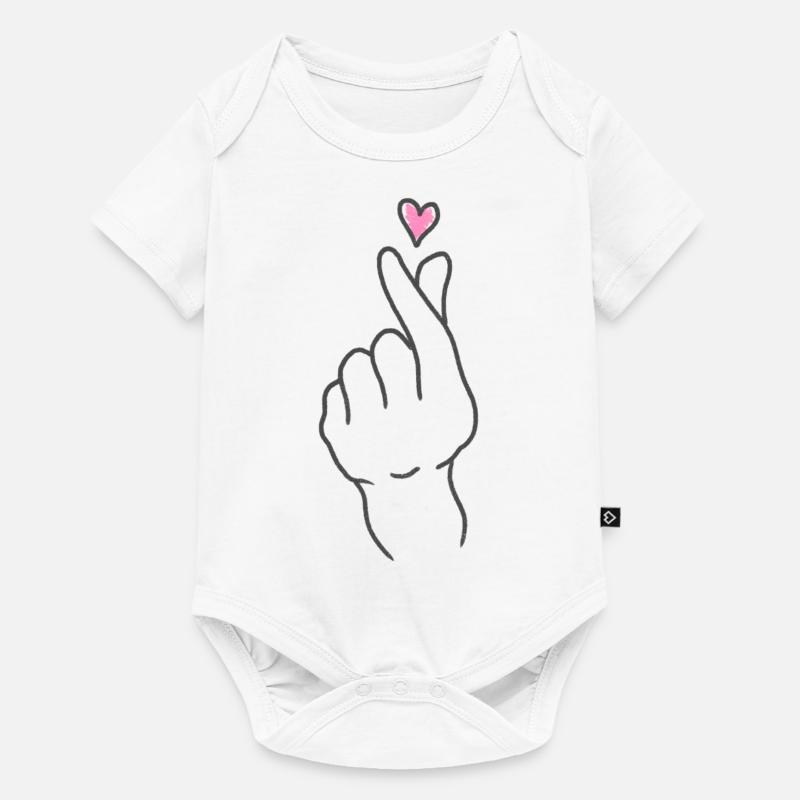 Coréen pour l’amour - Body à manches courtes Premium Bébé - blanc