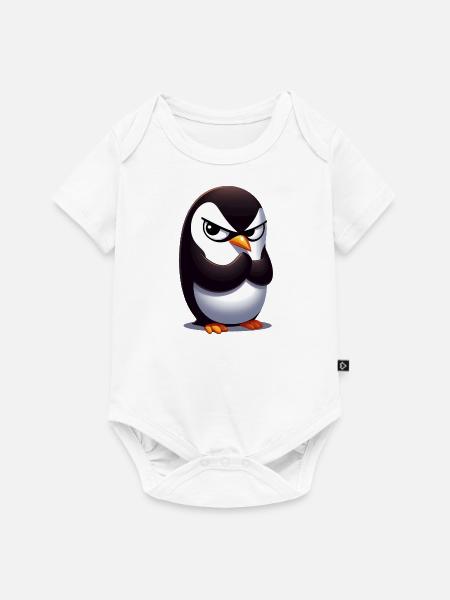 Pinguin Lustige Tiere - Baby Premium Kurzarmbody - Weiß
