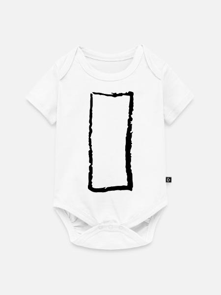 Rechteck - Baby Premium Kurzarmbody - Weiß