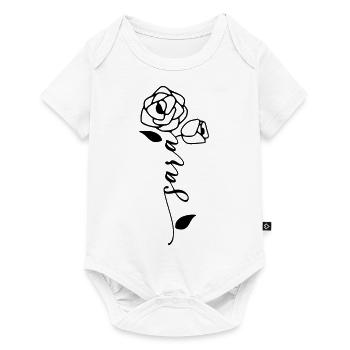 Sara Name First Name Name Flower - Baby Premium short-sleeve bodysuit - white - Front