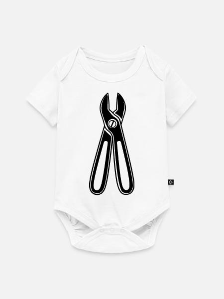 Zangen-Werkzeug - Baby Premium Kurzarmbody - Weiß