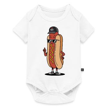 New York Hot Dog Attitude - Body à manches courtes Premium Bébé - blanc - Devant