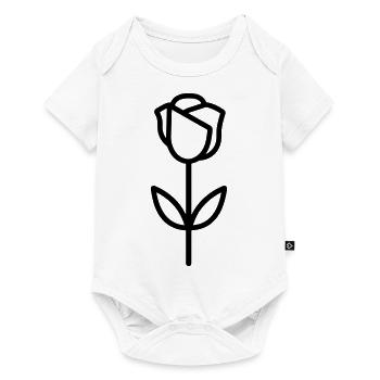 Pink Flower - Baby Premium short-sleeve bodysuit - white - Front