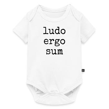 ludo ergo sum - je joue donc je suis - en disant - Body à manches courtes Premium Bébé - blanc - Devant