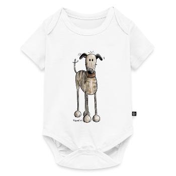 Galgo Espanol - Hund - Greyhound - Windhund - Baby Premium Kurzarmbody - Weiß - Vorne