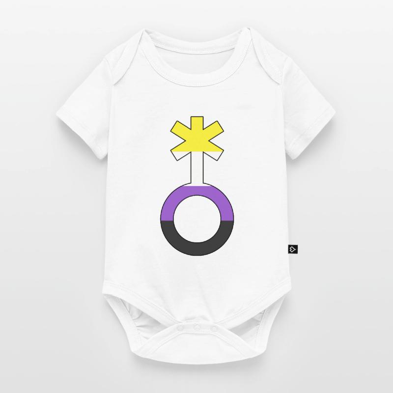 Non-binary symbol non-binary non-binary gender Baby Premium short-sleeve bodysuit