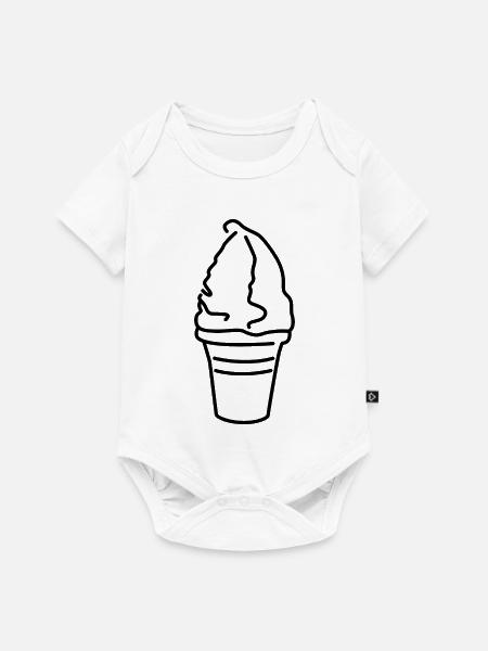 Eiscreme - Baby Premium Kurzarmbody - Weiß