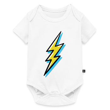 Blitz im Vorhut-Stil - Baby Premium Kurzarmbody - Weiß - Vorne