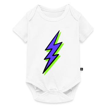 Abstract Ray in Neon Tones - Baby Premium short-sleeve bodysuit - white - Front