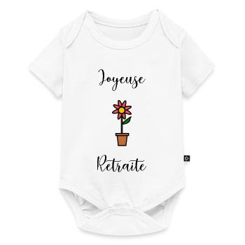 JOYEUSE RETRAITE. RETRAITE. RETRAITEE. RETRAITE - Body à manches courtes Premium Bébé - blanc - Devant