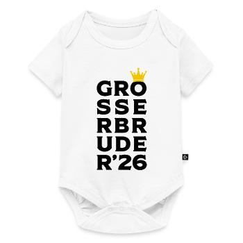 Big Brother 2026 Bébé Grossesse Couronne - Body à manches courtes Premium Bébé - blanc - Devant