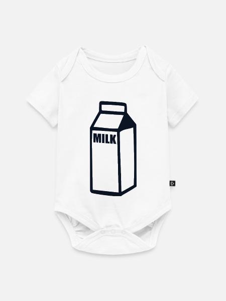 Milch - Baby Premium Kurzarmbody - Weiß