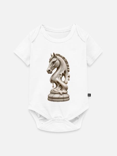 Schmelzender Schachritter - Baby Premium Kurzarmbody - Weiß