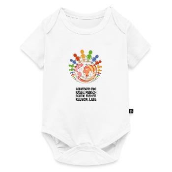 Gegen Rassismus - Baby Premium Kurzarmbody - Weiß - Vorne
