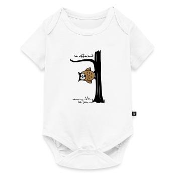 Owl on tree "be different, be you" - Baby Premium short-sleeve bodysuit - white - Front
