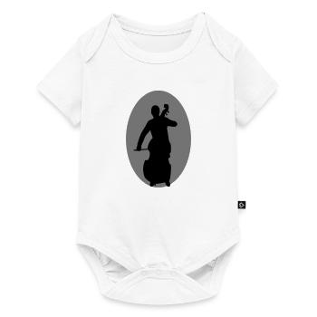Kontrabass - Baby Premium Kurzarmbody - Weiß - Vorne