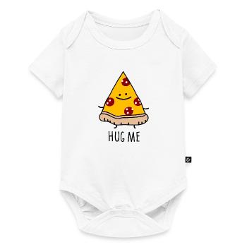hug me (pizza) - Baby Premium short-sleeve bodysuit - white - Front