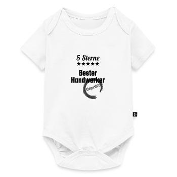 5 Sterne Bester Handwerker Geprüft - Baby Premium Kurzarmbody - Weiß - Vorne