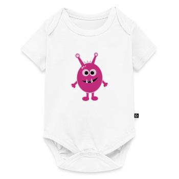Monster - Baby Premium Kurzarmbody - Weiß - Vorne