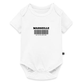 Marseille Code barre OM - Body à manches courtes Premium Bébé - blanc - Devant