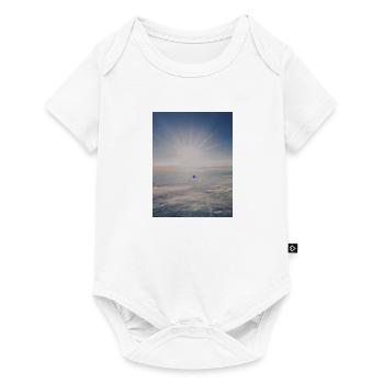 Avion, nuages, liberté illimitée T-shirt - Body à manches courtes Premium Bébé - blanc - Devant