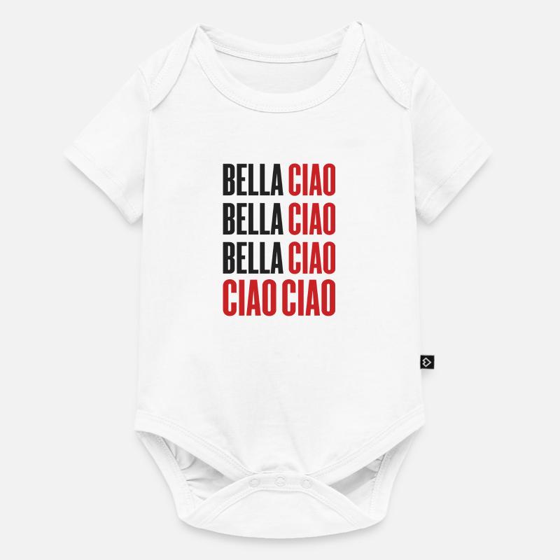 BellaCiao - Body Premium a maniche corte per neonati  - bianco