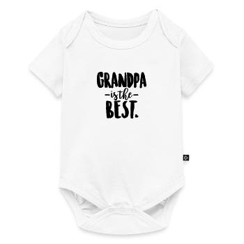 Grandpa is the best - Baby Premium short-sleeve bodysuit - white - Front