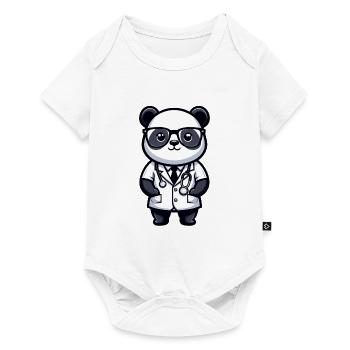 Cute Panda Doctor - Baby Premium short-sleeve bodysuit - white - Front