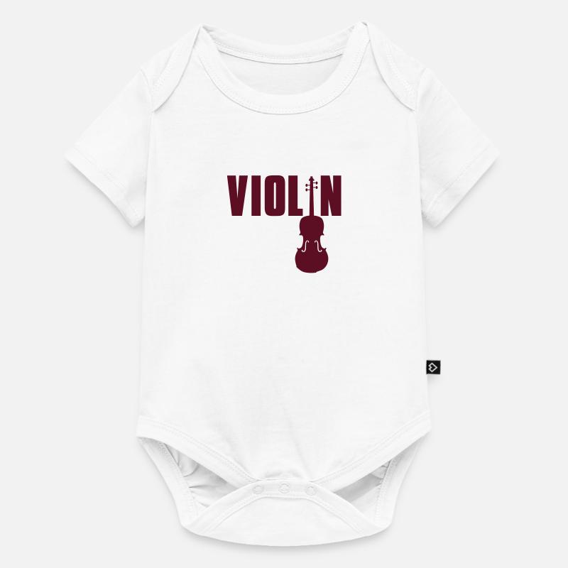 violin - Baby Premium Kurzarmbody - Weiß