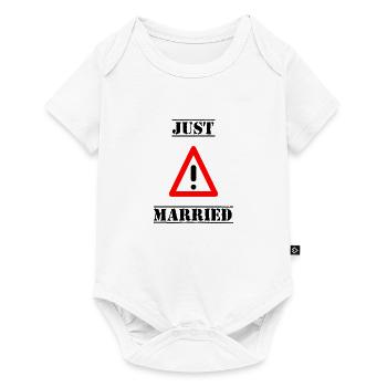 COUPLE. JUST MARRIED. bachelorette party. SAINT VALENTINE. MARIES - Baby Premium short-sleeve bodysuit - white - Front