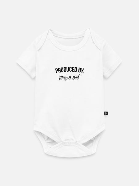 Produced by Mom & Dad - Baby Premium short-sleeve bodysuit - white
