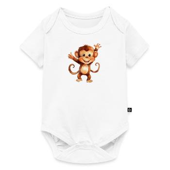 Classe de singe singe - Body à manches courtes Premium Bébé - blanc - Devant