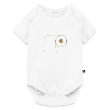 Klopapier - Baby Premium Kurzarmbody - Weiß - Vorne