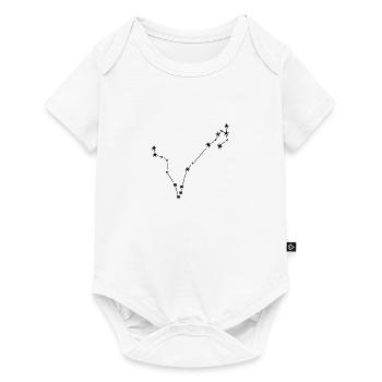 Signe du zodiaque Poissons - Body à manches courtes Premium Bébé - blanc - Devant