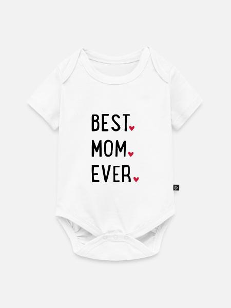 Beste Mama - Baby Premium Kurzarmbody - Weiß