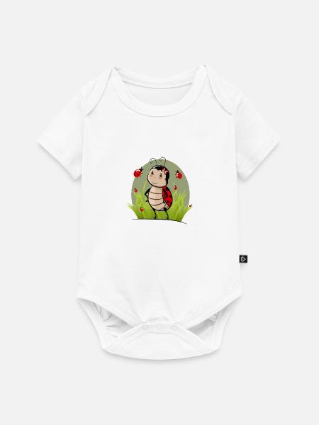 Marienkäfer im Gras - Baby Premium Kurzarmbody - Weiß