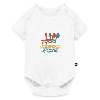 Benchpress Legend Powerlifter - Baby Premium Kurzarmbody - Weiß - Vorne