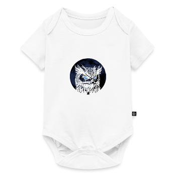 Wald Wildtiere Tier Natur Wildnis Eule - Baby Premium Kurzarmbody - Weiß - Vorne