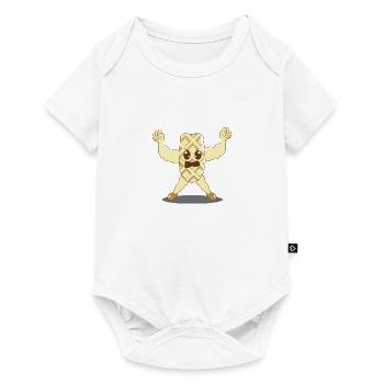 Muscles d'haltérophilie Waffle Gym - Body à manches courtes Premium Bébé - blanc - Devant