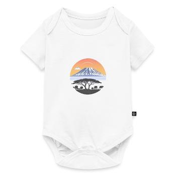 Le majestueux Kilimandjaro - Body à manches courtes Premium Bébé - blanc - Devant