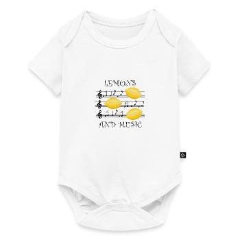 Music and Lemons Clef Musician Piano - Baby Premium short-sleeve bodysuit - white - Front