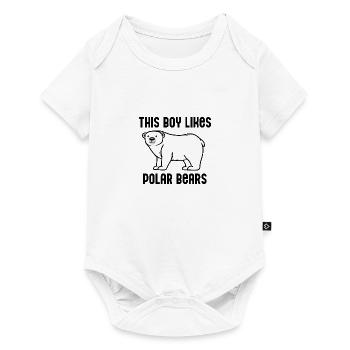 Ironischer Spruch „Nette Eisbären“ - Baby Premium Kurzarmbody - Weiß - Vorne