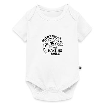 Ironischer Spruch „Crested Geckos“ - Baby Premium Kurzarmbody - Weiß - Vorne