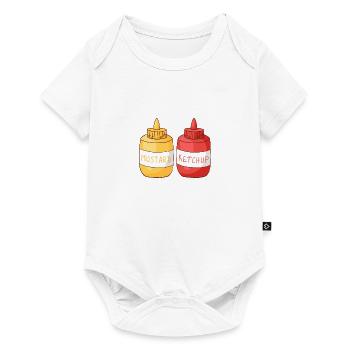 Senf Ketchup - Baby Premium Kurzarmbody - Weiß - Vorne