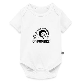 Distracted by Chipmunks Squirrel Forest Nature - Baby Premium short-sleeve bodysuit - white - Front