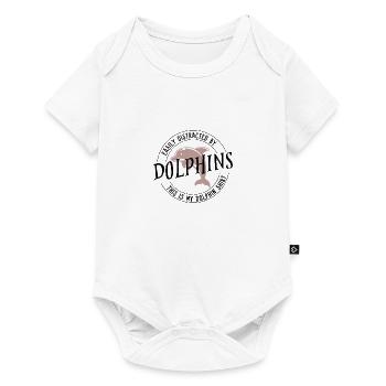 Distrait par les dauphins Animaux marins Océan - Body à manches courtes Premium Bébé - blanc - Devant