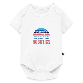 Über Roboter nachdenken Ingenieur Student Robotics - Baby Premium Kurzarmbody - Weiß - Vorne
