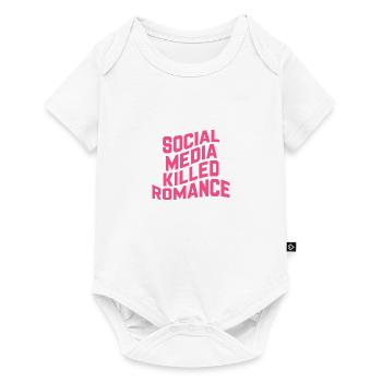 Les médias sociaux ont tué la romance - Body à manches courtes Premium Bébé - blanc - Devant
