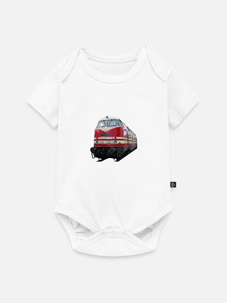 Diesellok BR 118 V 200 - Baby Premium Kurzarmbody - Weiß