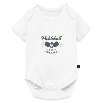 Pickleball is my therapy Ironic ball sport - Baby Premium short-sleeve bodysuit - white - Front